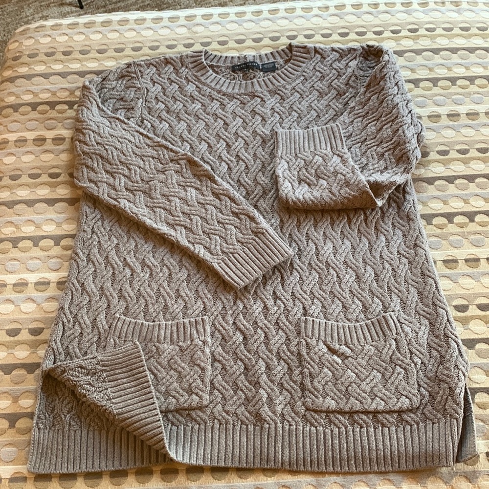 Womens tunic length sweater.